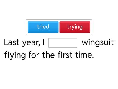 wingsuit flying - past simple