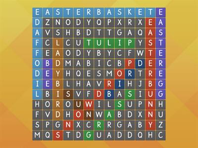 Wordsearch: Easter and spring 🐰🐣🌷