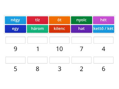 Számok 1-10