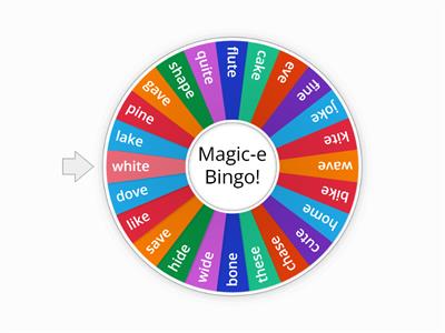 Magic-e Bingo Word Caller