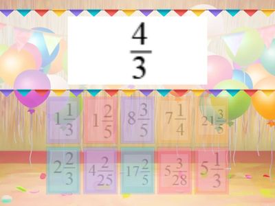 Превръщане на смесени числа в неправилни дроби