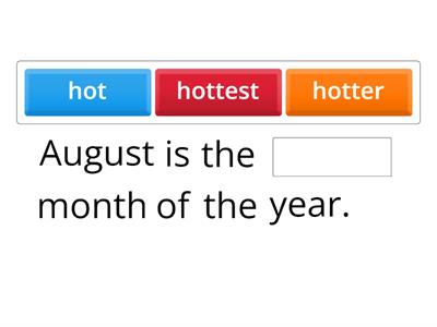 Comparative and Superlative Adjectives