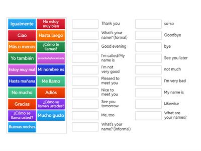 Spanish Greetings and Phrases