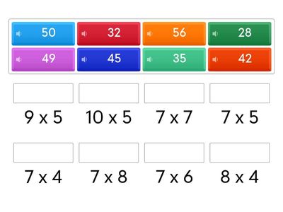 Multiplication Table Practice 7-10