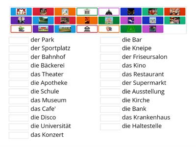 Menschen A1- Lektion 8- Wortschatz -die Orte In der Stadt