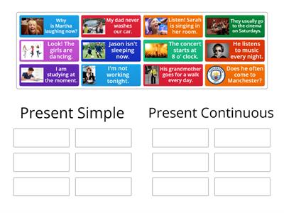 Present Simple vs. Present Continuous