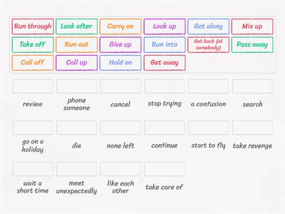 Phrasal verbs Match