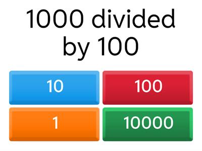 Dividing by 100