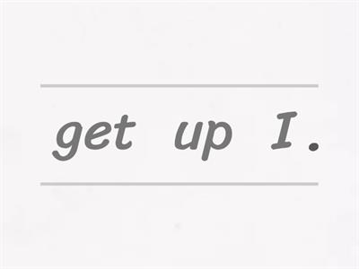 Activity 3: Daily routines