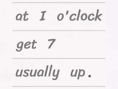  Daily routine (Present Simple)