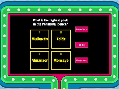 SPAIN'S RELIEF QUIZ 5º EPO