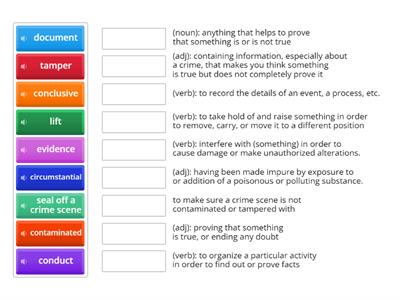 ESL Brains: Forensic Science Vocabulary