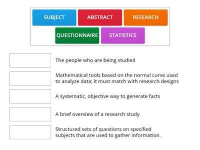 RESEARCH TERMINOLOGIES  