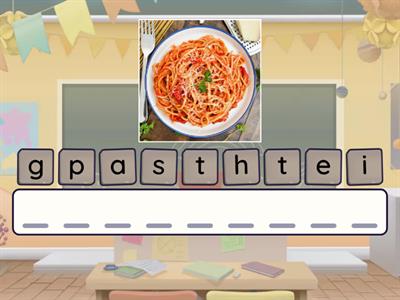 Rewrite the words - FOOD