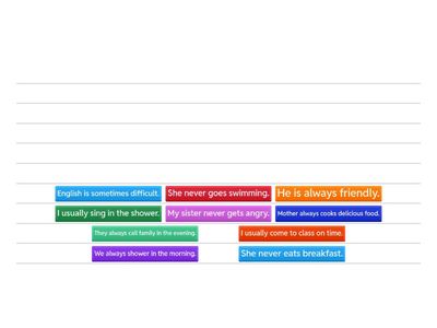 Adverbs of frequency_Sentence jumble