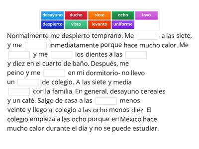 La rutina de una joven mexicana