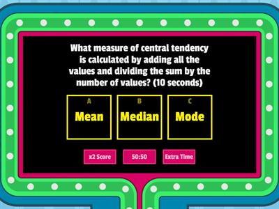 Measures of Central Tendency