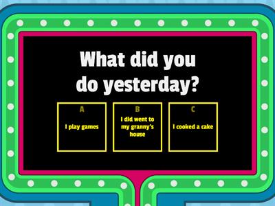 Past tense questions