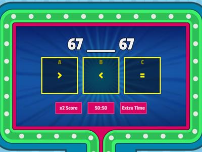 Greater than, less than, equal to