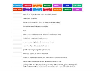 Unit 4 - Argumentative Academic Vocabulary