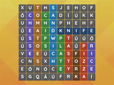 Szókereső angol ételekkel 4.osztály