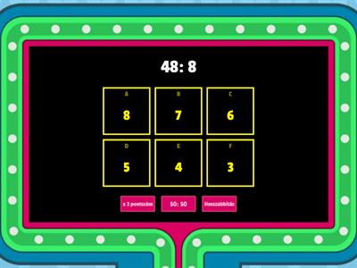 Osztás 8-cal, 9-cel, 10-zel