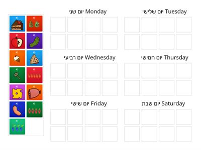 Group sort:The very hungry caterpillar: Food and Days of the week-342