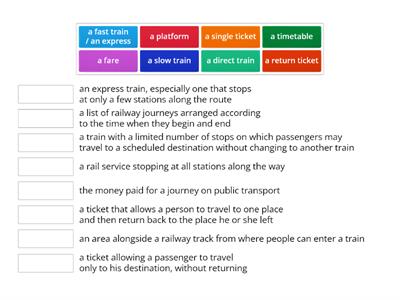 85 Buying a ticket | vocabulary