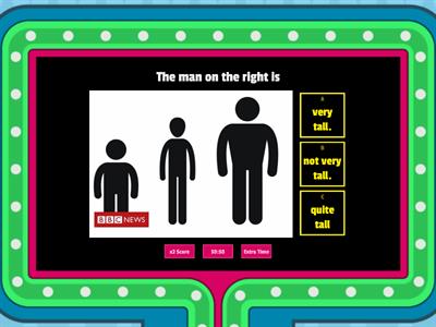 unit 3 lesson 3A very tall, quite tall, not very tall