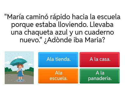 Lee el siguientes texto corto y responde: 