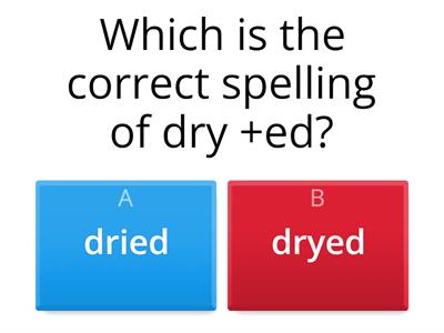 Choose the correct spelling (rules)