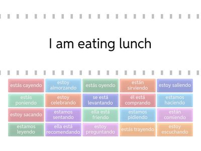 Spanish - Present progressive tense