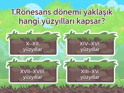 Ренессанс дәуірі математикасынан тест12