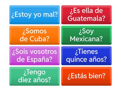 Spanish negation speaking practice