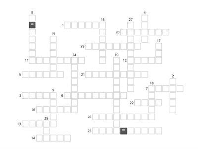 Clothes Crossword