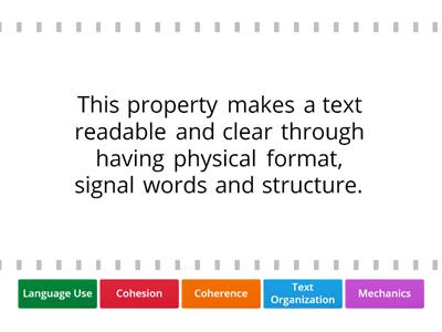 Properties of a Well-Written Text