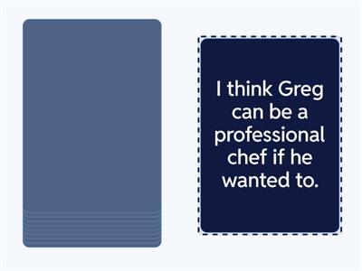 Outcomes B1 Second Conditional