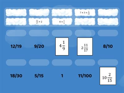 Сложение и вычитание смешанных дробей