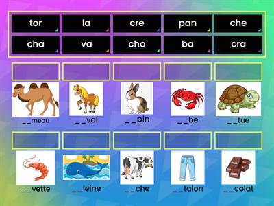 J&A Compléter avec la bonne syllabe
