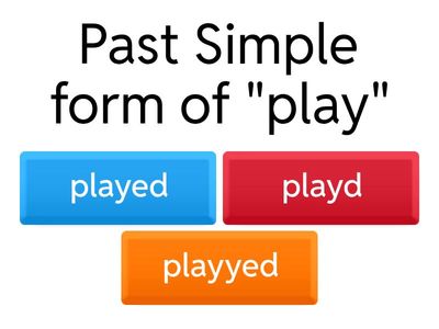 Past Simple regular verbs