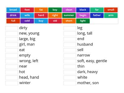 EAL/ESL Opposites (Elementary)