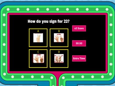 Practice ASL number 1-100