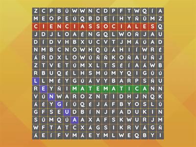 sopa de letras 3 grado