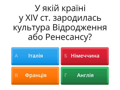 Всесвітня історія 8 клас