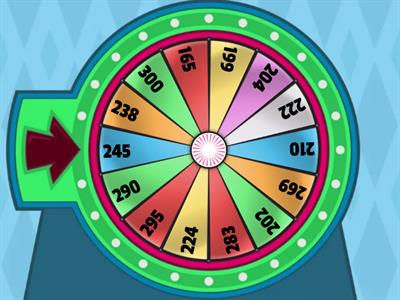 RULETA DE NÚMEROS HASTA EL 300