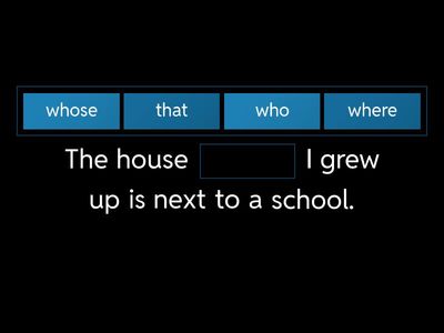 Think 3, U5; relative clauses 