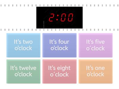 TELLING THE TIME o´clock