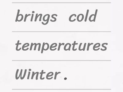 Jumbled Sentences - Winter Edition