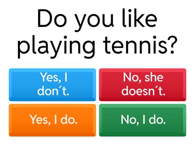 Yes/No questions - Present simple