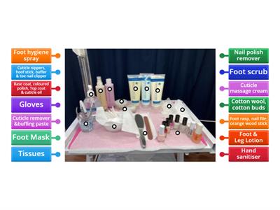 Pedicure trolley setup